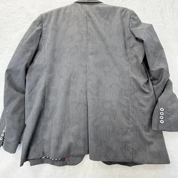 Robert Graham Gray Blazer Jacket 46 Classic Muted Geometric Abstract Sports Coat